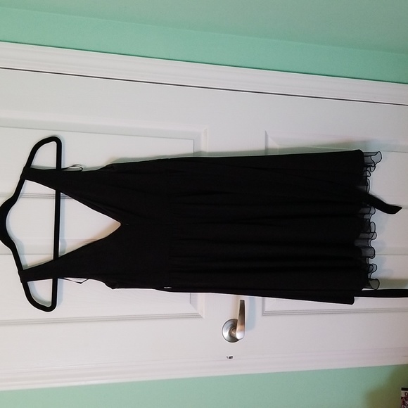 Black strapped dress by Connected Apparel size 12 - Picture 3 of 4